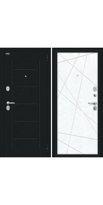Входная дверь Граффити-5 букле черное/snow art